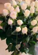 white rose bouquet